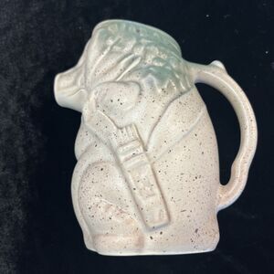 EUC McCoy Collection CERAMIC speckled Pottery Archer Pig Pitcher Mug 6 1/2" Tall